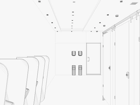 Bagno pubblico wc 2 Modello 3D