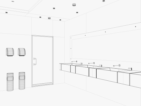 Restroom public wc 2 3D 模型