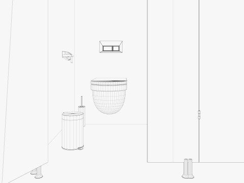 Restroom public wc 2 3D 模型