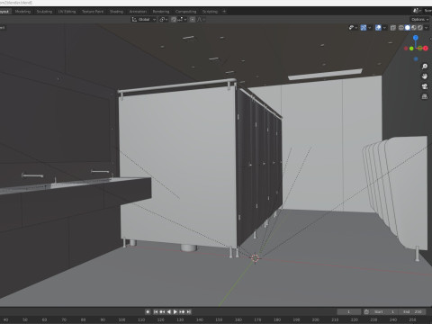 Restroom public wc 2 3D 模型