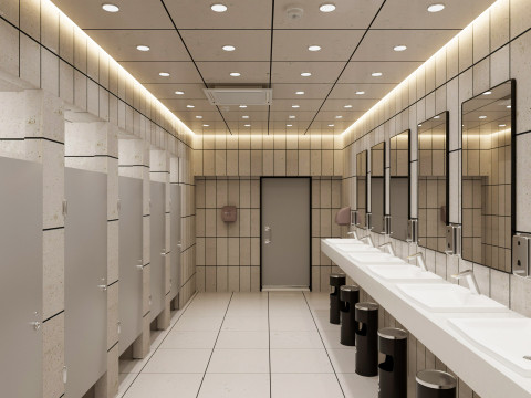 Restroom public wc 3D Model