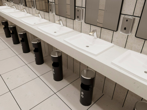 Restroom public wc 3D Model