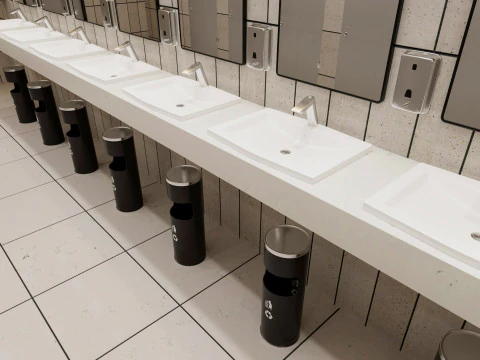 Restroom public wc 3D Model