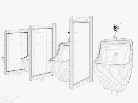 Restroom public wc 3D Model