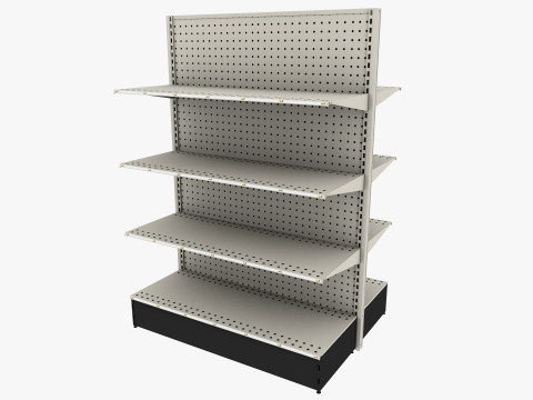 Store Shelf Low-poly 3D Model
