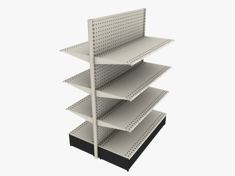 Store Shelf Low-poly Model 3D