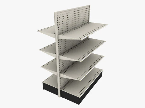 Prateleira de loja Low-poly Modelo 3D