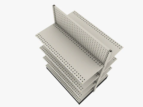 Prateleira de loja Low-poly Modelo 3D