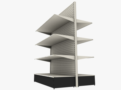 Store Shelf Low-poly Model 3D