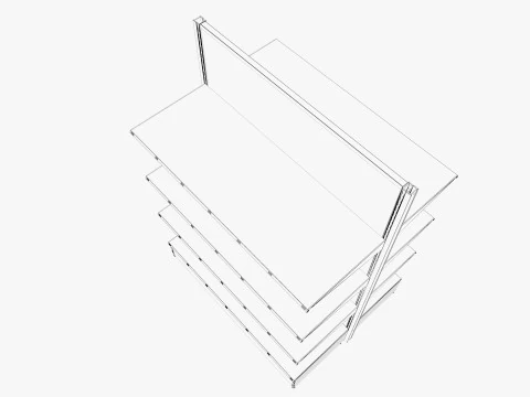 Prateleira de loja Low-poly Modelo 3D