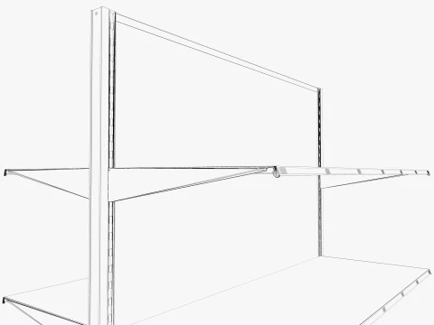 Prateleira de loja Low-poly Modelo 3D