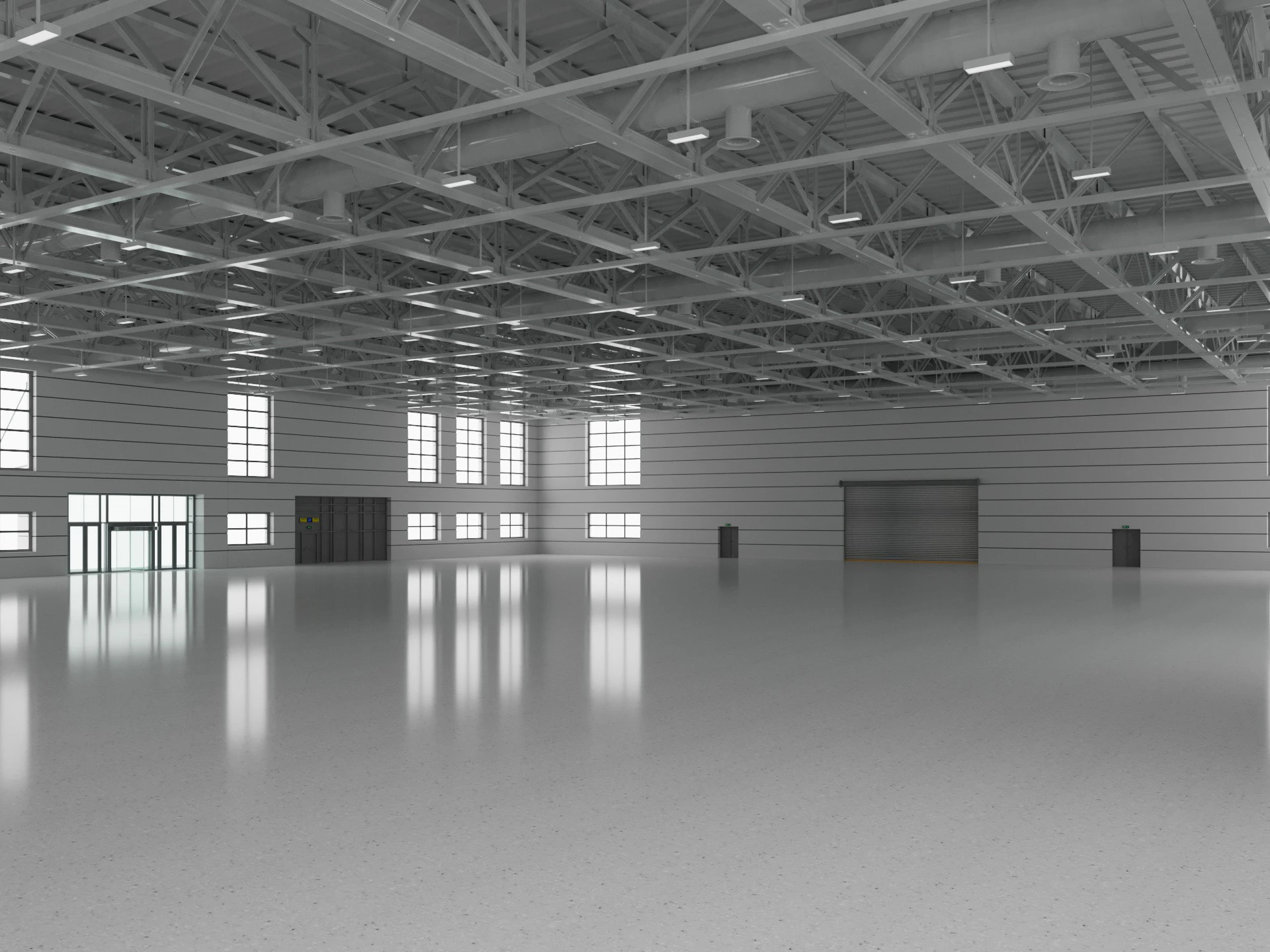 Warehouse interior and exterior 4 3D Model .c4d .max .obj .3ds .fbx .stl .blend 