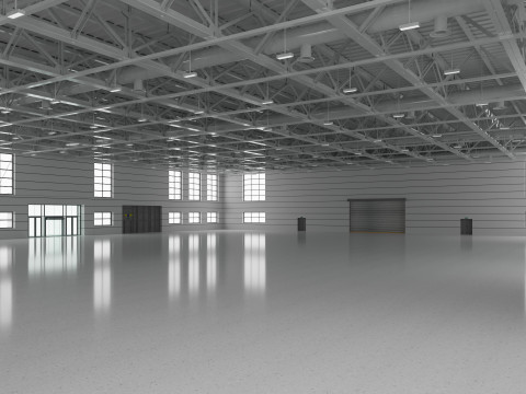 Warehouse interior and exterior 4 3D Model