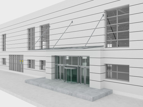 Warehouse interior and exterior 4 Model 3D