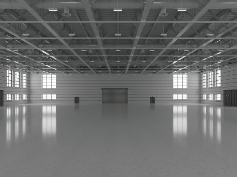 Warehouse interior and exterior 4 3D Model
