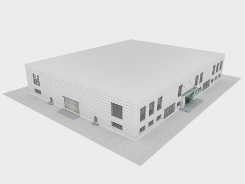 Warehouse interior and exterior 4 Model 3D