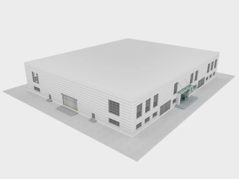 Warehouse interior and exterior 4 3D Model