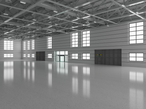 Warehouse interior and exterior 4 Model 3D