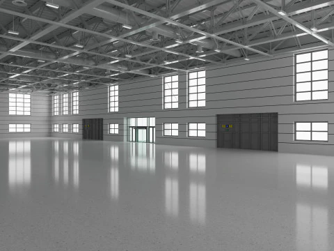 Warehouse interior and exterior 4 3D Model