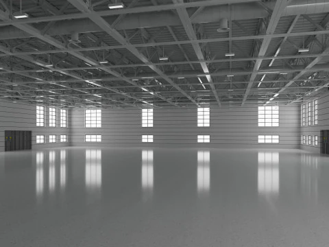Warehouse interior and exterior 4 3D Model