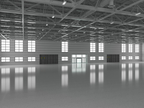 Warehouse interior and exterior 4 Model 3D