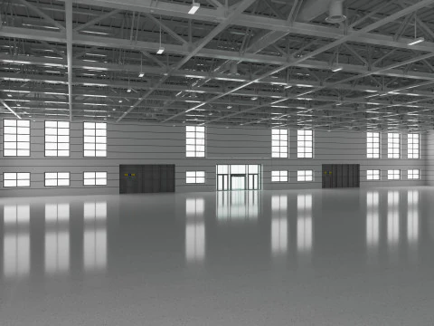 Warehouse interior and exterior 4 3D Model