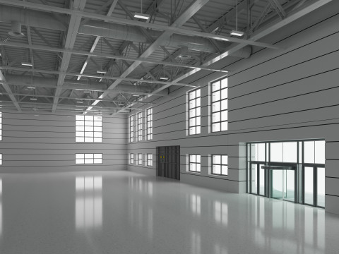 Warehouse interior and exterior 4 Model 3D