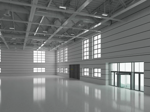 Warehouse interior and exterior 4 3D Model