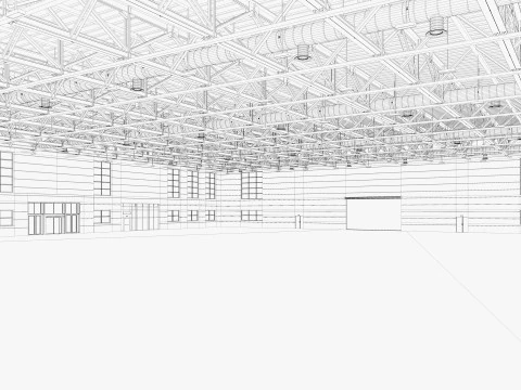 Warehouse interior and exterior 4 3D Model