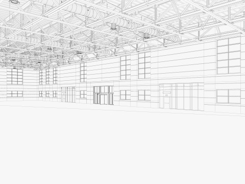 Warehouse interior and exterior 4 Model 3D