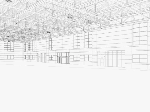 Warehouse interior and exterior 4 3D Model
