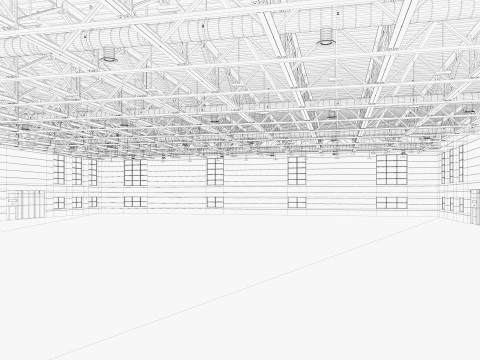 Warehouse interior and exterior 4 3D Model