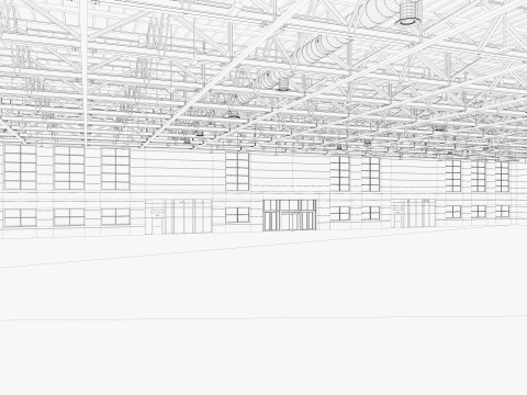 Warehouse interior and exterior 4 Model 3D