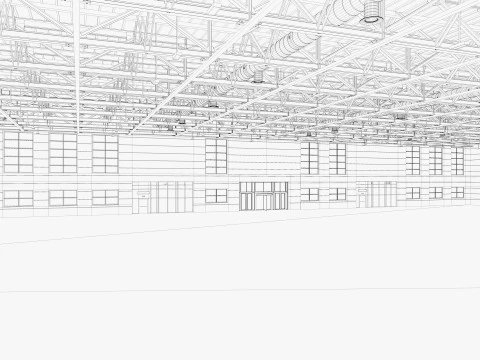 Warehouse interior and exterior 4 3D Model