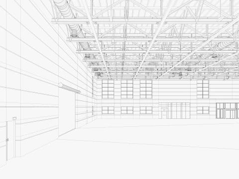 Warehouse interior and exterior 4 3D Model
