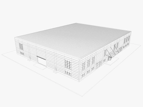 Warehouse interior and exterior 4 3D Model