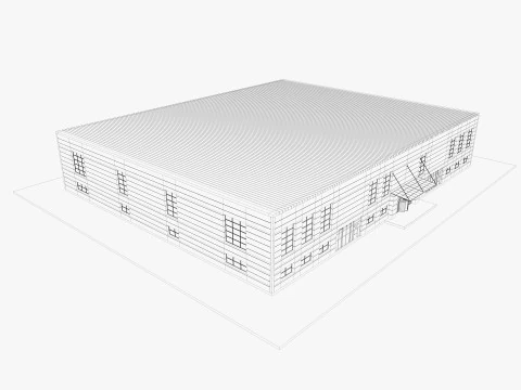Warehouse interior and exterior 4 3D Model