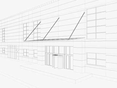 Warehouse interior and exterior 4 3D Model