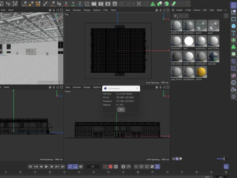 Warehouse interior and exterior 4 3D Model