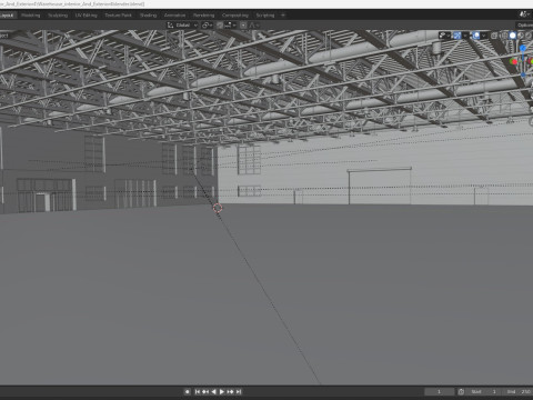 Warehouse interior and exterior 4 Model 3D