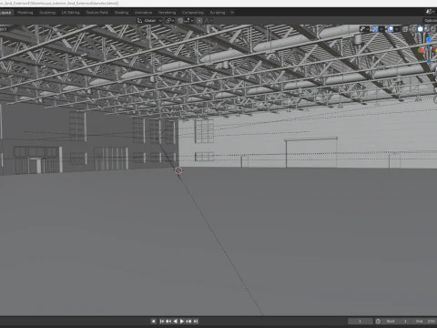 Warehouse interior and exterior 4 3D Model