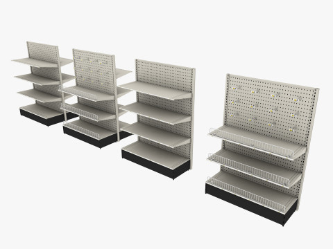 Store Shelf 2 Low-poly 3Dモデル