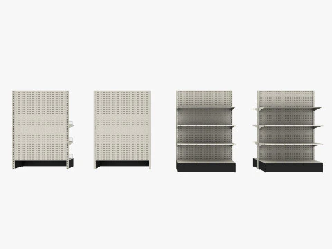 Scaffale del negozio 2 Low-poly Modello 3D