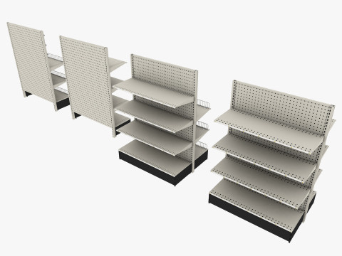 Store Shelf 2 Low-poly 3Dモデル