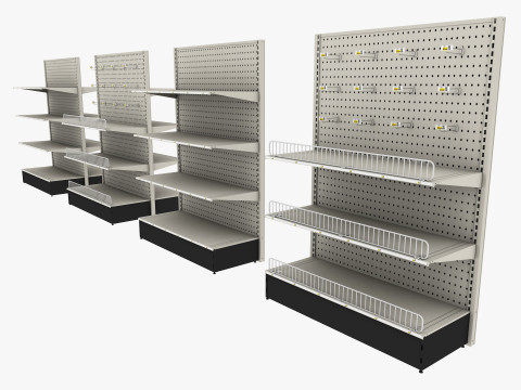 Store Shelf 2 Low-poly 3Dモデル