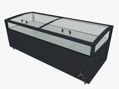 Supermarket Freezer Refrigirator Low-poly 3D Model