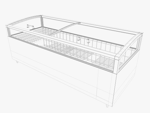 Supermarket Freezer Refrigirator Low-poly Modello 3D