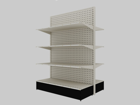 Supermarket Shelves Low-poly 3D Model