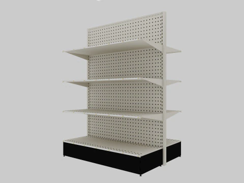 Supermarket Shelves Low-poly 3D Model