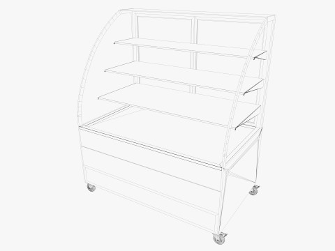 Supermarket Shelves Low-poly 3D Model